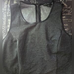 Forever 21 Grey Zip Up Crop Top